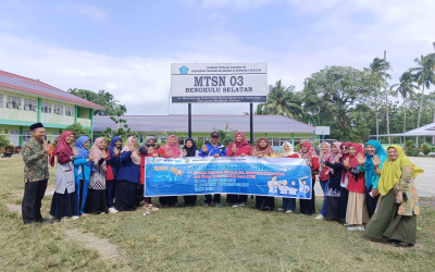 MTsN 3 Bengkulu Selatan bersama Dinas kesehatan melaksanakan program Aksi Bergizi Rematri di Sekolah